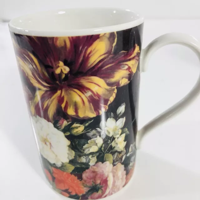 Dunoon Artwork Mug Stoneware Multi Flora Flowers Scotland 17 Century Painting