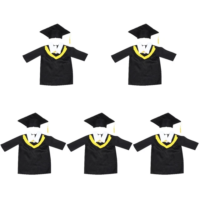 5 Sets Chapeau De Graduation Robe De Graduation Bonnet Pour Enfants Positionner