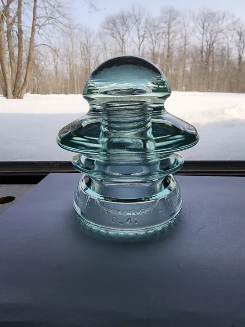 Ice Blue Hemingray Cd 202 Mint Conditon Glass Insulator