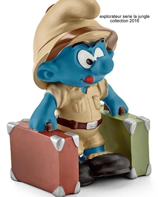Figurine Schtroumpf Grognon 3D Sur Socle - Édition 2018, PVC, Neuf - Pour Collection Ou Décoration