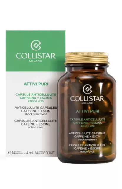 COLLISTAR  ATTIVI PURI CAPSULE ANTICELLULITE CAFFEINA + ESCINA AZIONE URTO 14pz