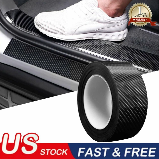 5D Carbon Fiber Car Door Protector Sill Scuff Cover Sticker Antiscratch Strip