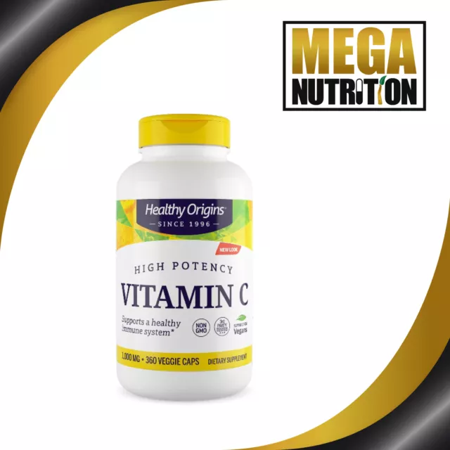 Healthy Origins Vitamin C 1000mg 360 Veg Kapseln Immunsystem Unterstützung