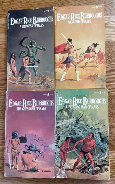 Edgar Rice Burroughs Barsoom Series 1 3 5 7 Ballantine Princess Warlord + 4X PB