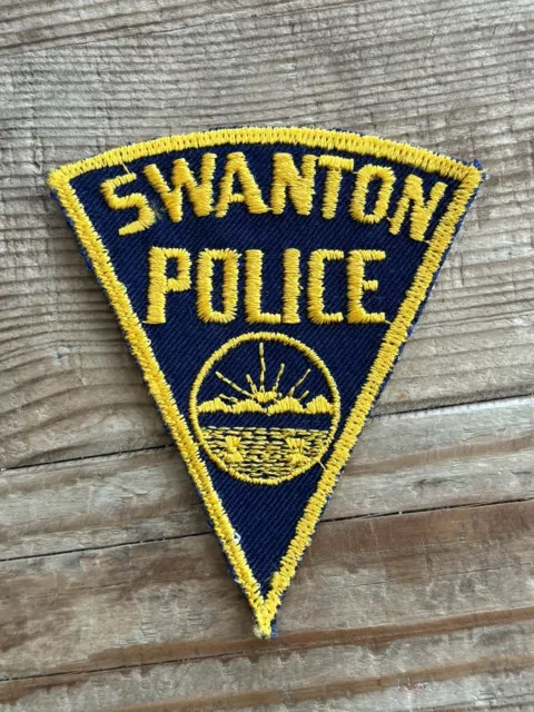 Swanton Ohio OH Police Shoulder Patch Pie Shape Shaped