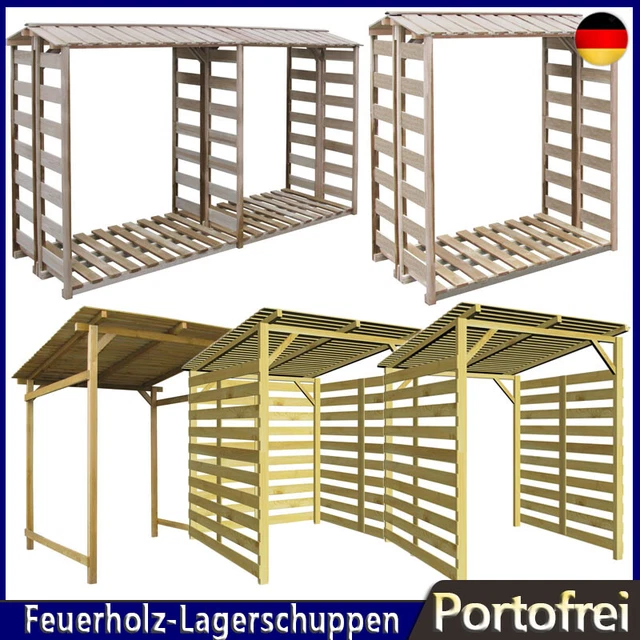 KIEFER UNTERSTAND KAMINHOLZREGAL Kaminholzunterstand Gerätehaus