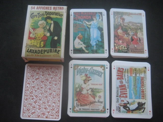 Jeu De Cartes Belge Vintage 1947 – Design Cubiste, 52 Cartes + Joker (boîte à Restaurer)