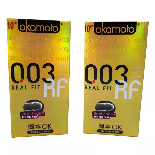 Okamoto Ok 003 Real Fit Condoms Ultra Mince Sensation 0.03 2 Boîtes De 20 Pièces