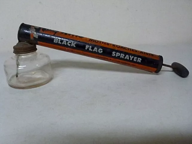 Vintage Bug Sprayer Black Flag