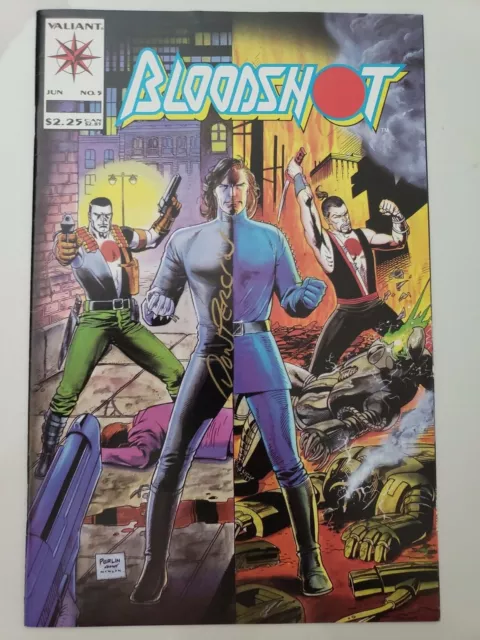 BLOODSHOT #5 (1992) VALIANT COMICS AUTOGRAPHED by DON PERLIN! 1ST PRINT