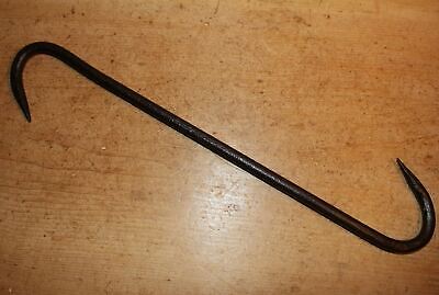 Vintage Style Wrought Iron Gambrel Butchers Game Hook Meat Beam 18 Inches