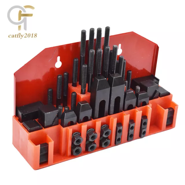 58 Piece Pro-Series 7/16" T-Slot Clamping Kit Bridgeport Mill Set Up Set 3/8-16