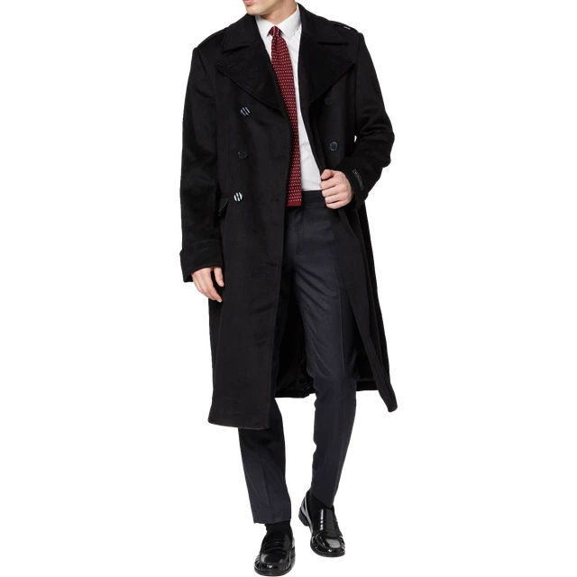 Veste Militaire MY TRIBE Noir En Laine Cachemire - Taille L, Neuve Avec étiquettes
