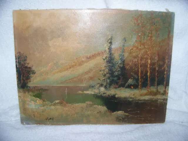 French Landscape Original Oil Canvas, Catalda Fine Arts Inc N.Y. signed unframed