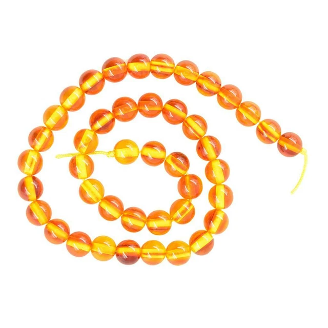 Perles Rondes Ambres Synthétiques Bricolage Faisant Des Bijoux Perles En Vrac