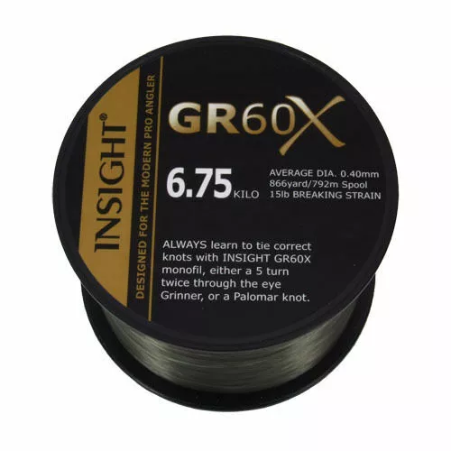 Gardner Insight GR60X Monofilament Line All Sizes & Colours - Carp Fishing *New*