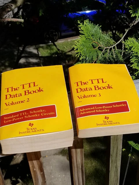 2 Vintage 1984 Texas Instruments Books  Electronic Manual Ttl Data Volumes 2 & 3