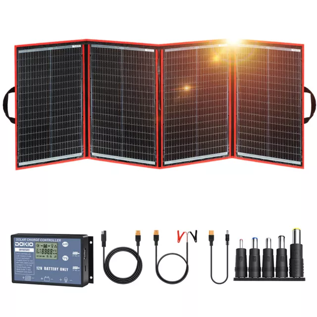 200W Faltbar Tragbar SolarPanel + 12V 20A Batterie Ladegerät Camping Wohnmobil