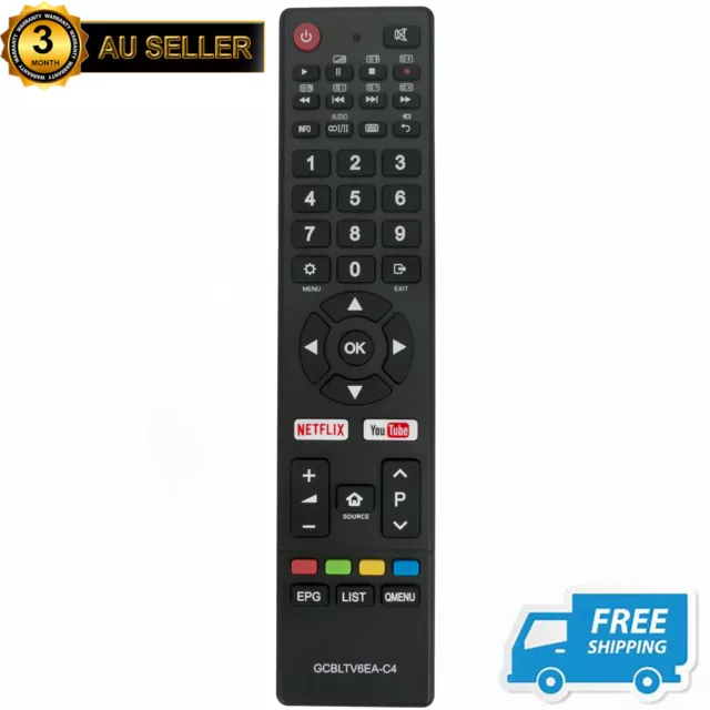 New GCBLTV6EA-C4 Remote Control for CHIQ TV U75G8 U70G8 U50G9 U55G7 U55G6 L43G5