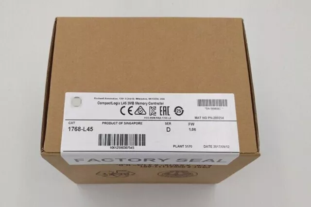 New Genuine New In Box Allen Bradley 1768-L45 CompactLogix Safety Processor