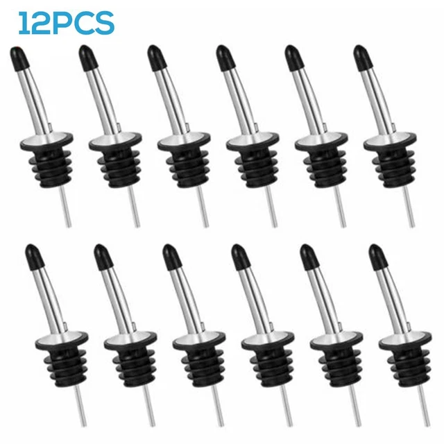 12x Acero Inoxidable Licor Cóctel Botella de Vino Vertidor Tapones