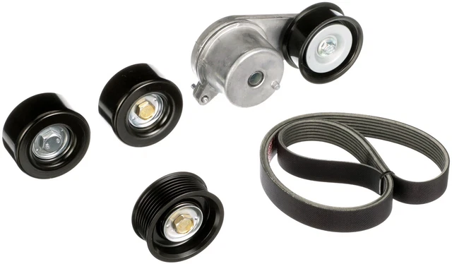 Kit Cinghie Poly-V GATES K186PK2100 – Kit Micro-V Completo Con Cinghia Scanalata, Tenditore E Galoppino, Per Sostituzione Sicura E Duratura Del Sistema Accessori