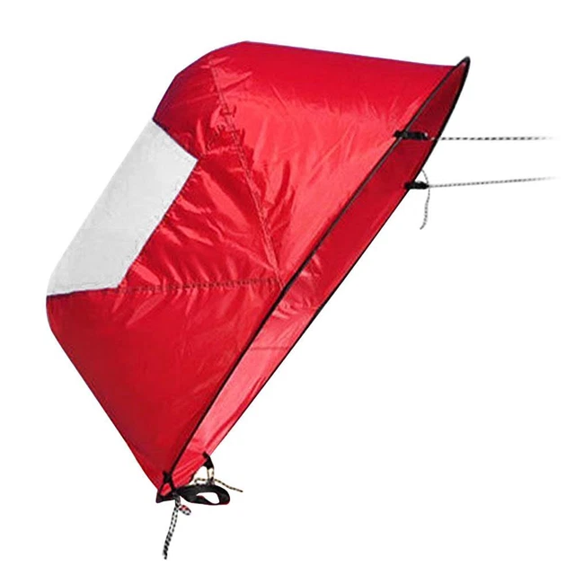 42 Inch Folding Kayak Wind Paddle Sailing Popup Sail w/Clear Window(Red) FS2#