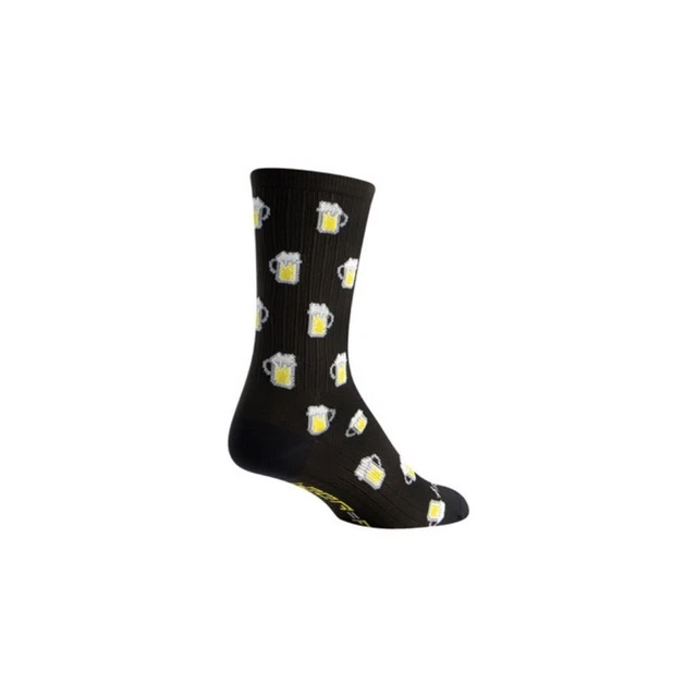 SockGuy SGX Fuel Unisex Compression Style 6 inch Black Performance Cycling Socks