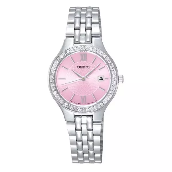 Seiko Reloj para Mujer de Cuarzo con Correa en Acero Inoxidable SUR765P9