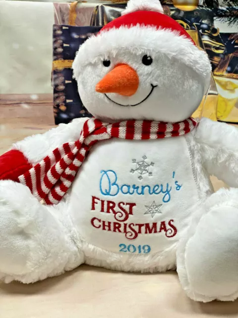 Personalised First Christmas 1st Teddy Bear Penguin Santa Snowman Baby Gift 2023
