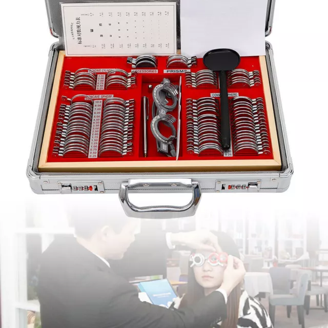 Optical Trial Lens Set Metal Rim Optometry Kit 104PCS w/ Free Accessories + Case 3