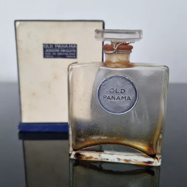 JOSEPH PAQUIN OLD PANAMA Rare Flacon de Parfum Ancien avec Boîte 1930's