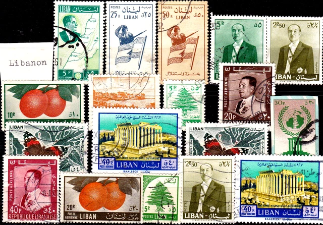 Einsteckkarte mit älteren Marken aus   ***  LIBAN  ***