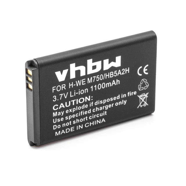 Batteria 800mAh HB5D1H Per Huawei M615/M635, Cricket M615, MetroPCS Pinnacle 2 – Li-ion 3.7V - 5