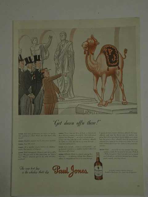 Magazine Ad* - 1942 - Paul Jones Whiskey - World War II - Camel (#4)