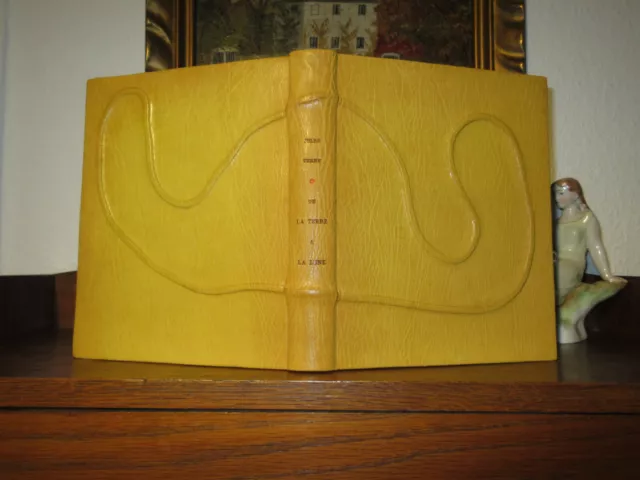 JULES VERNE Bibliophile LUXUSAUSGABE Schöner LEDER HANDEINBAND Designer Binding