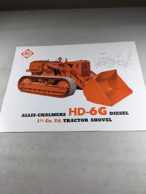 Original Allis Chalmers HD 6G Tractor Shovel Sales Brochure