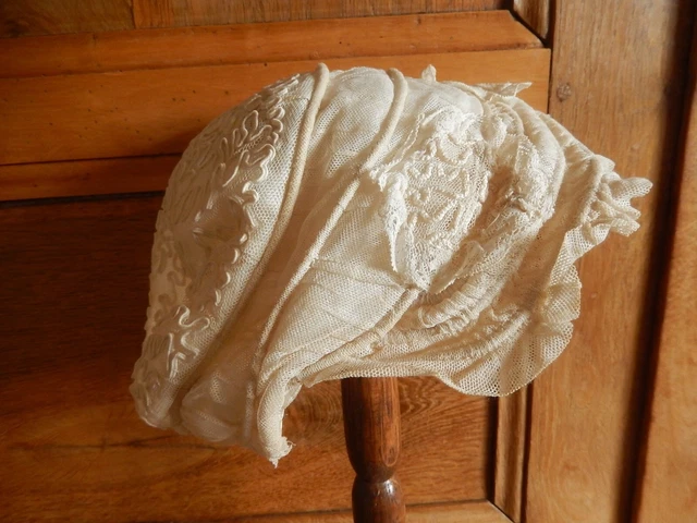 Coiffe Ancienne Femme Tulle Et Soutache Debut 1900
