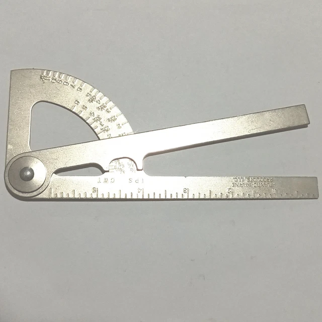 Pocket Sized Pipe Caliper. Iron & Copper. 0 to 12 Inches. Plumbing Construction