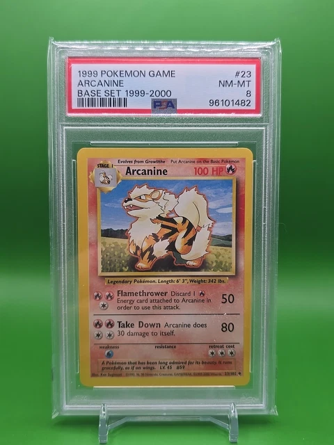 arcanine pokemon card 23 102 (23/102) - Base Set Unlimited - Ken Sugimori this attack does 100 more damage Pokemon Base Set Uncommon Arcanine