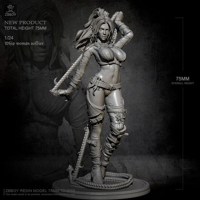 1/24 SCALE FANTASY Warrior Soldier Unpainted Model Kits Garage Kit