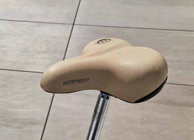 Fahrradsattel Beige Wittkop mit Sattelstange