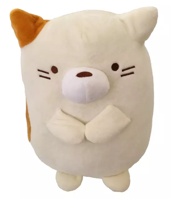 Sumikko Gurashi Neko Cat Plush 12" Cream Tan Ear San-X Japan Soft Toy