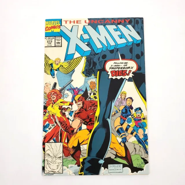 Uncanny X-men #273 Direct Cover Feb 1991 Marvel Comic Book Jim Lee Claremont