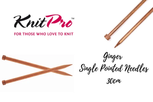 KnitPro Gingembre Simple Pointu Aiguilles 30cm, 3mm-12mm Tricot Aiguilles