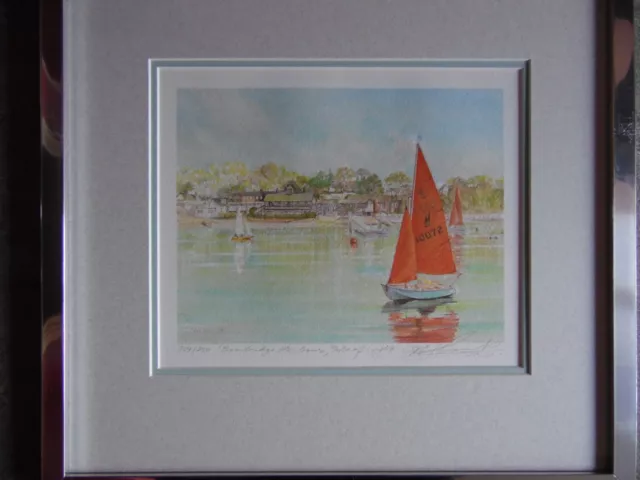 Bembridge Harbour, Isle of Wight.  Henry Kember Signed LE Print