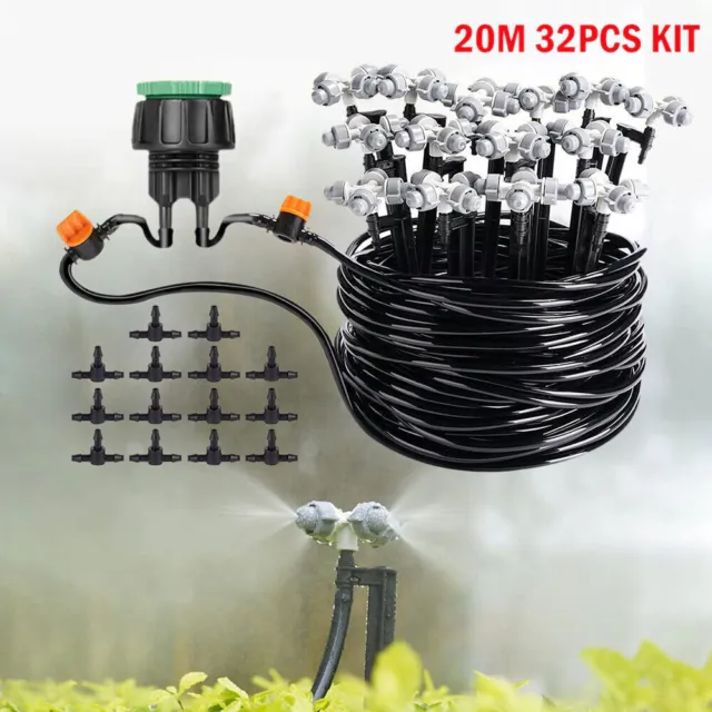 33/66FT Water Mister Nozzles Outdoor Misting Cooling System Garden Irrigation 2