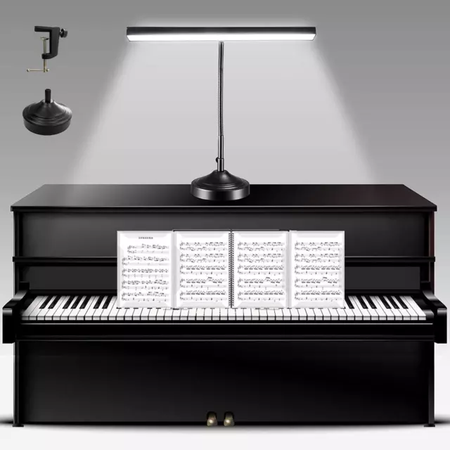 Lampada Da Scrivania a LED, 2-In-1 Lampada Pianoforte Con Base E Morsetto, Prote