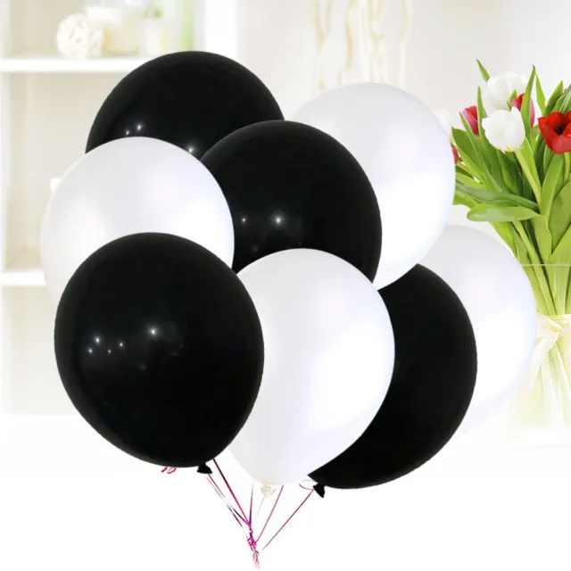12 Inch Metallic Black Balloons Birthday Party Decor Decorative