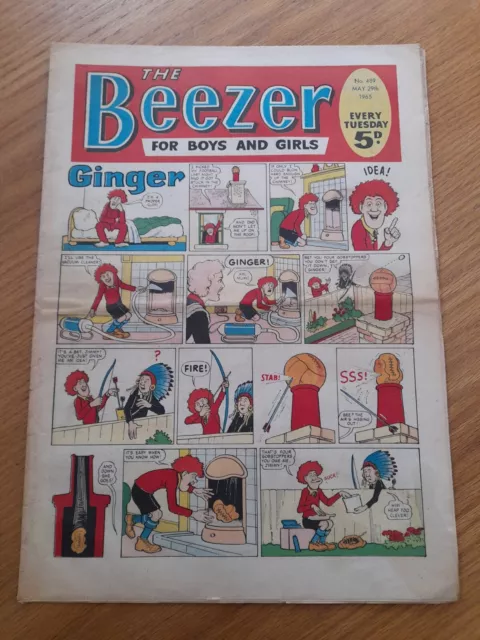 THE BEEZER COMIC No 489 MAY 29th  1965 GOOD CONDITION